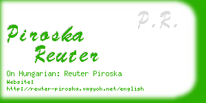 piroska reuter business card